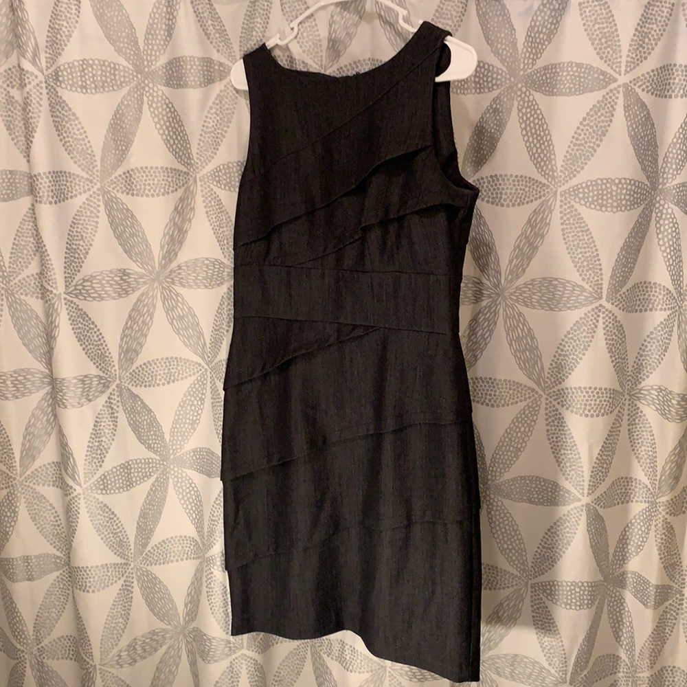 ❤️👗Calvin Klein Women Gun-Metal Black Cocktail Dress Size 6👗❤️